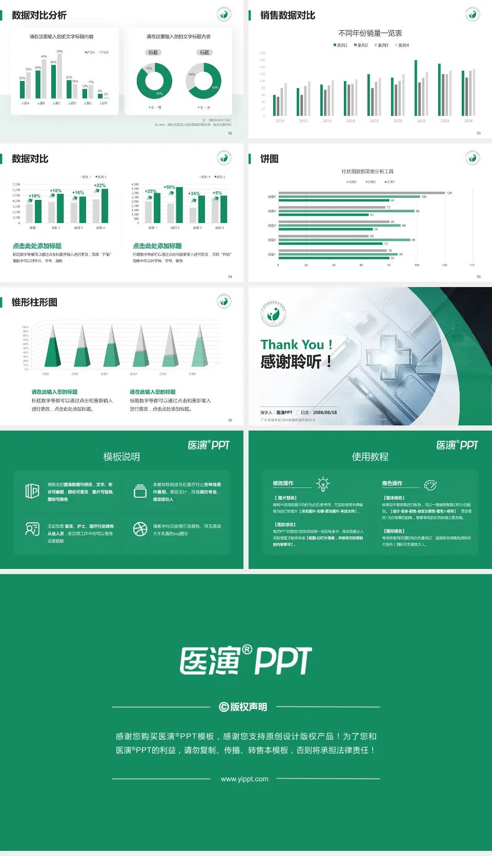 广州市越秀区妇幼保健院越华路总院医疗行业比赛专用PPT模板16:9格式幻灯片预览图7