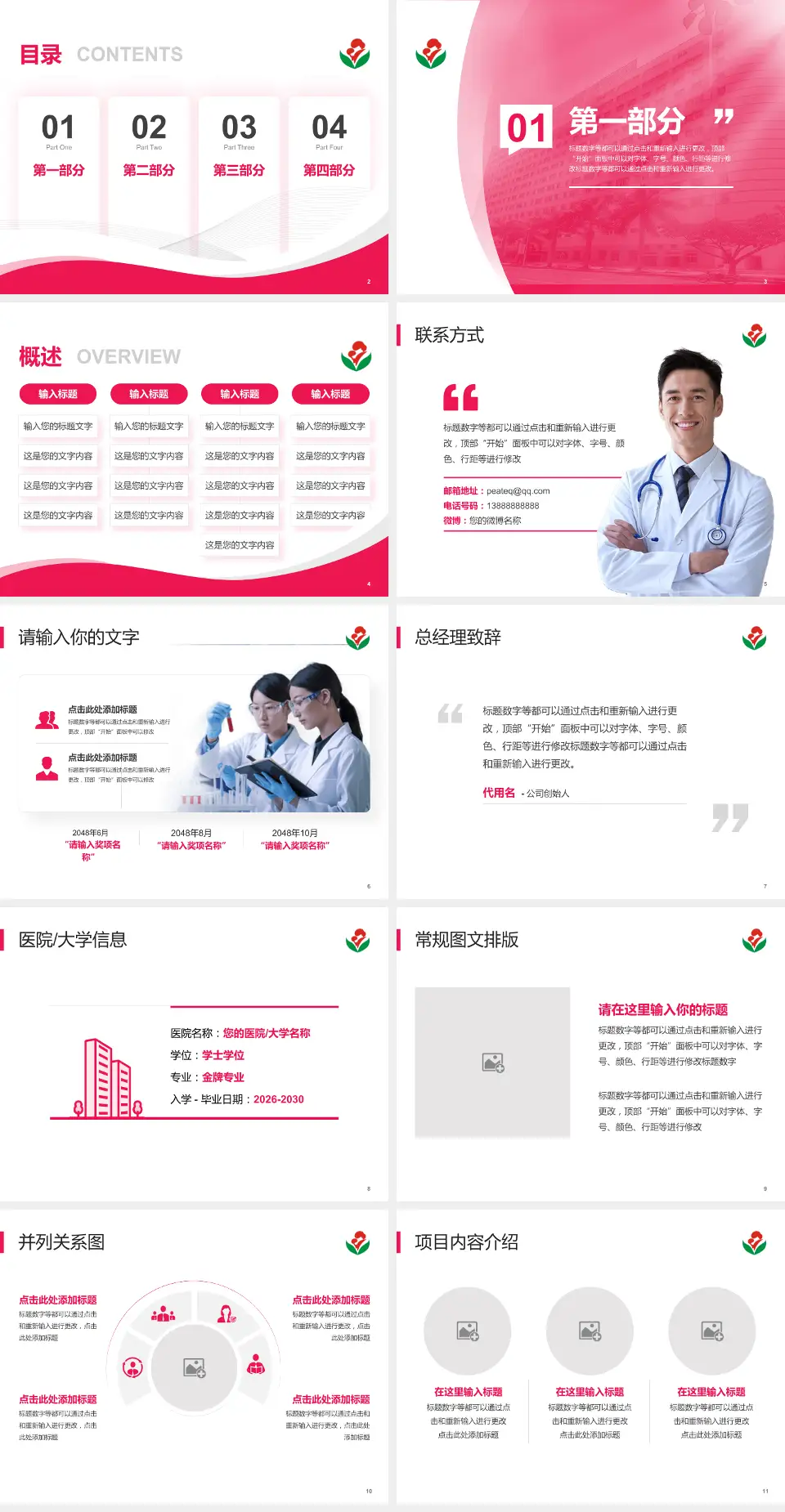 惠州市第二妇幼保健院（总院）会议与研讨会PPT模板4:3格式幻灯片预览图2