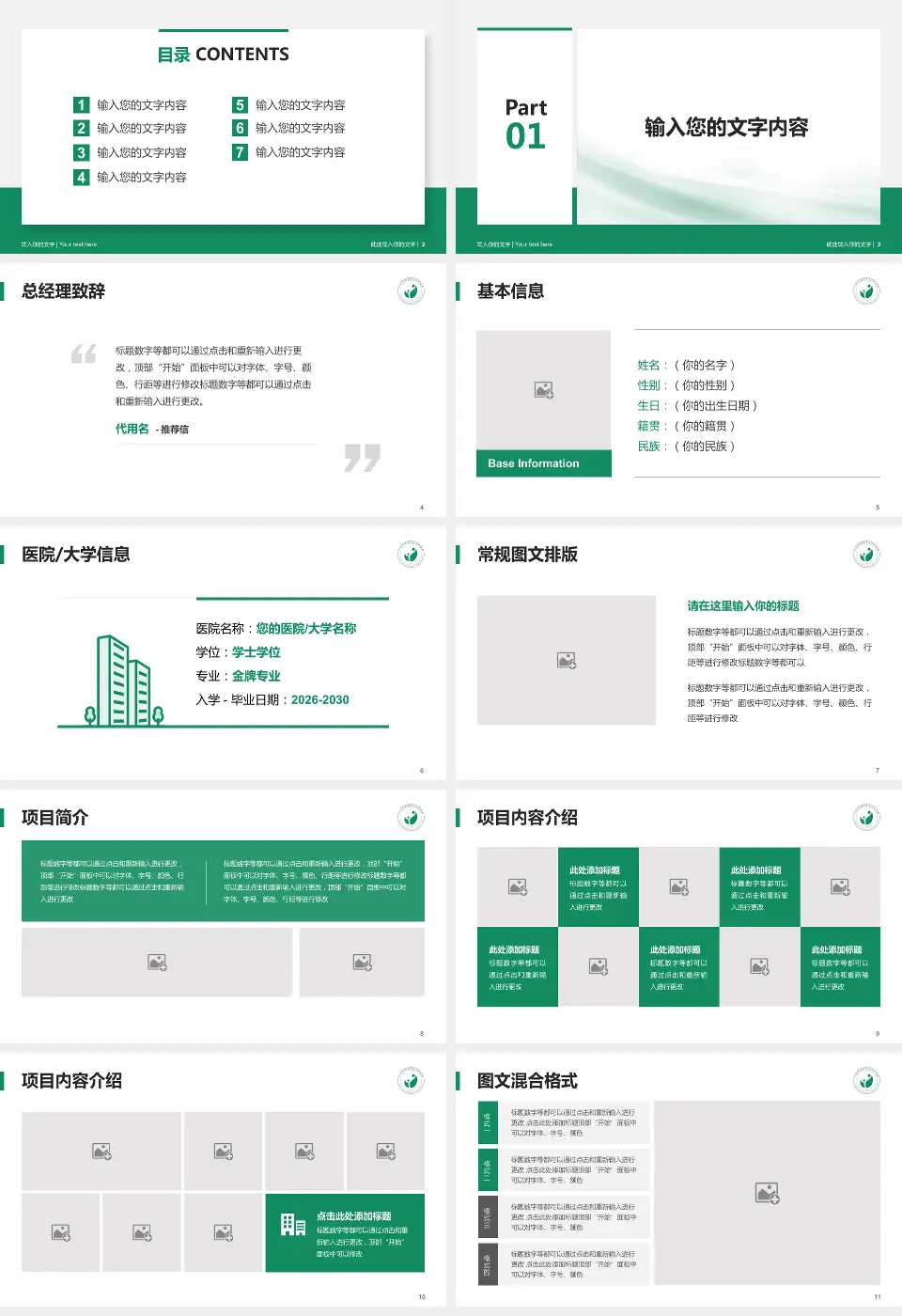 广州市越秀区妇幼保健院越华路总院个人求职应聘简历PPT模板16:9格式幻灯片预览图2