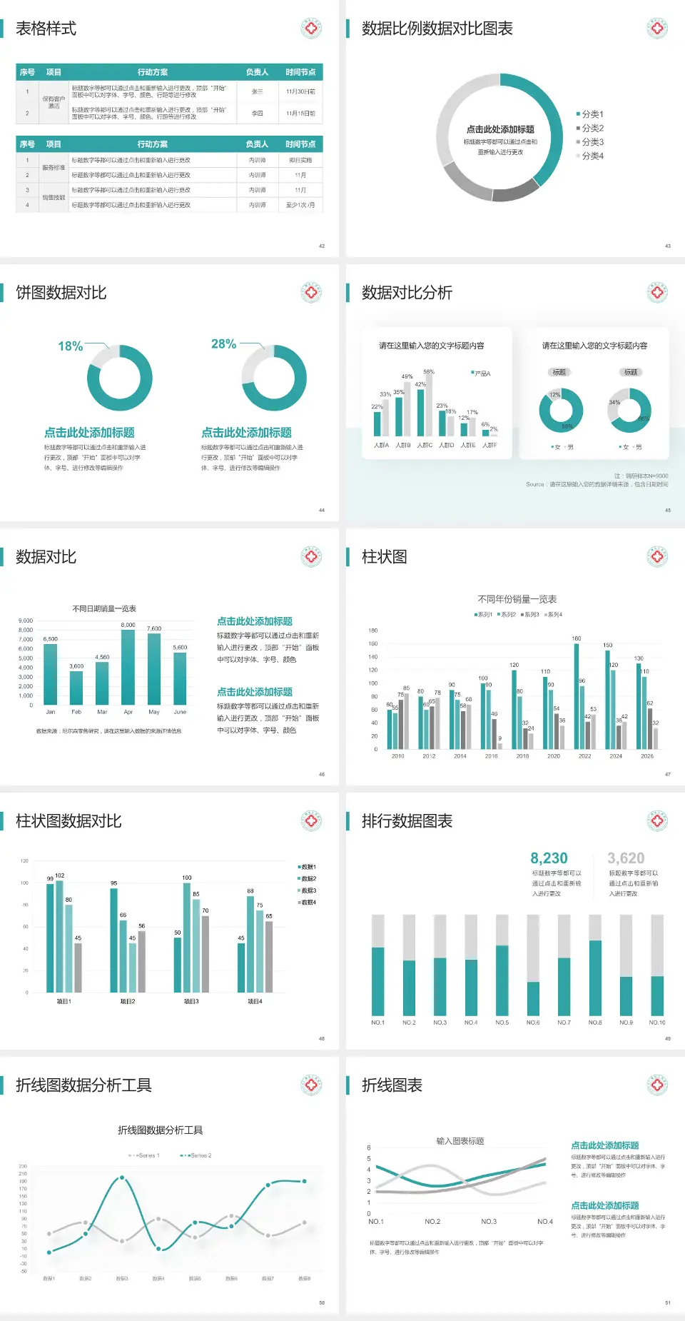 广州东仁医院医院简介/日常通用PPT模板4:3格式幻灯片预览图6