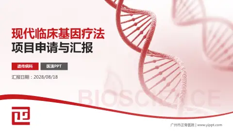 广州市正骨医院项目申请与汇报PPT模板