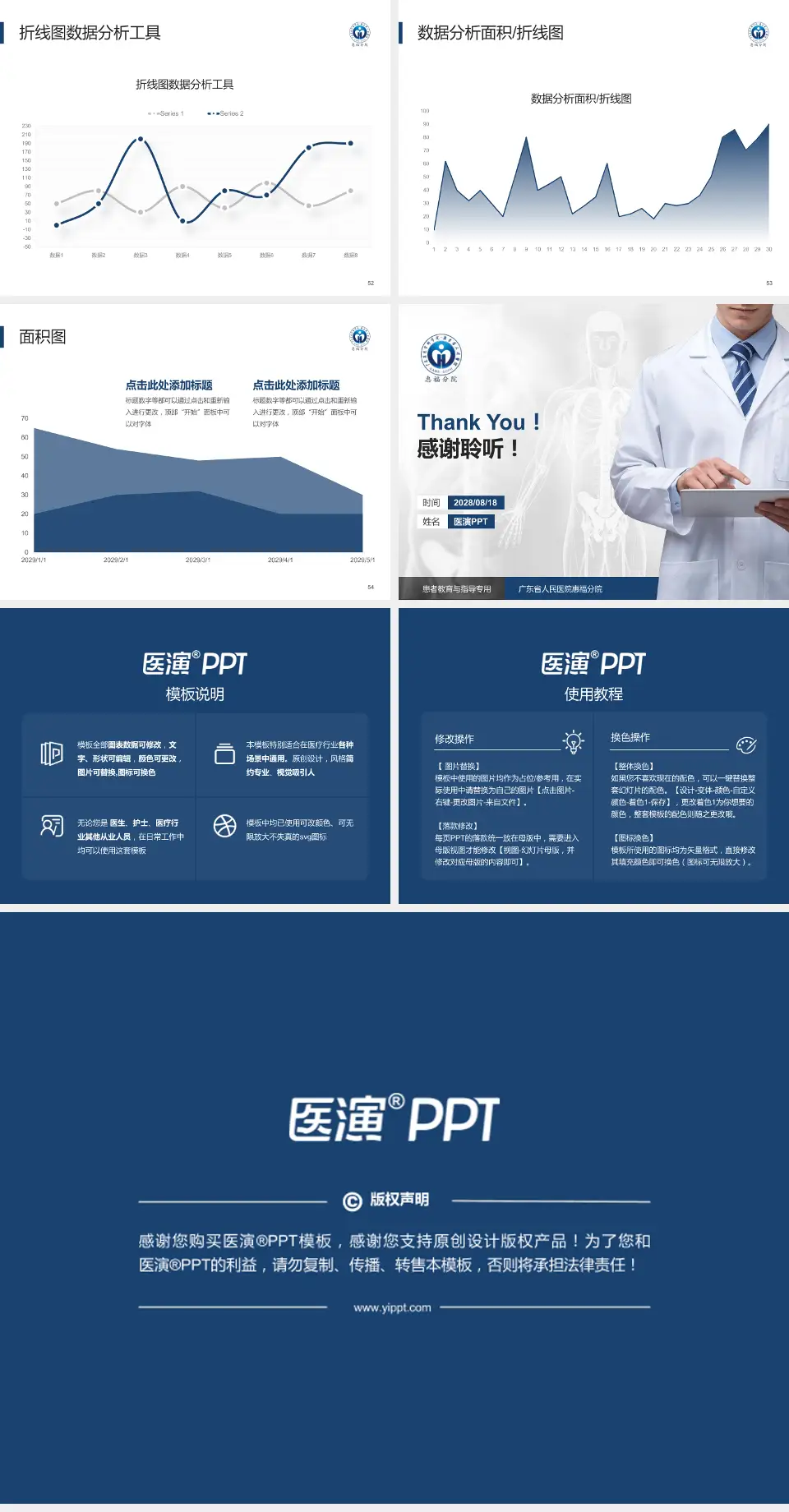 广东省人民医院惠福分院患者教育与指导PPT模板4:3格式幻灯片预览图7