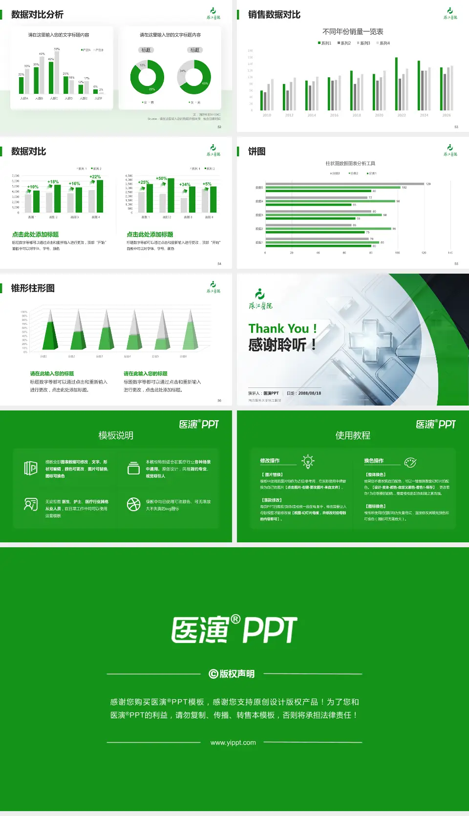 南方医科大学珠江医院医疗行业比赛专用PPT模板16:9格式幻灯片预览图7