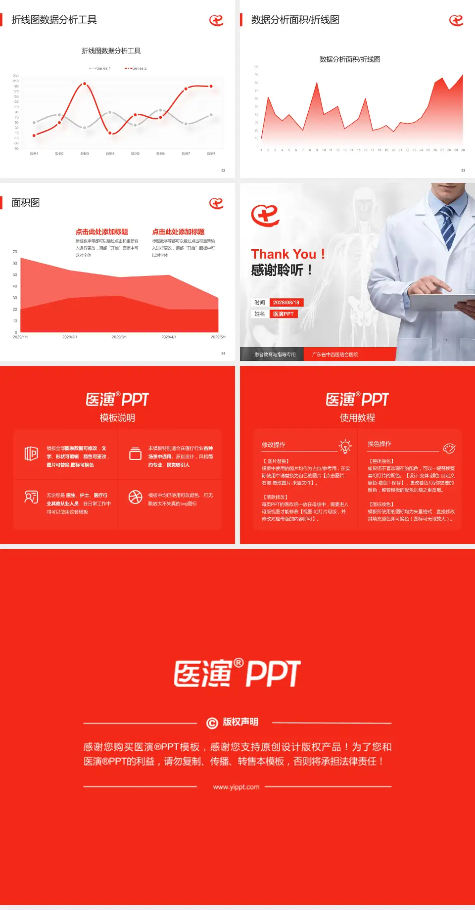 广东省中西医结合医院患者教育与指导PPT模板4:3格式幻灯片预览图7