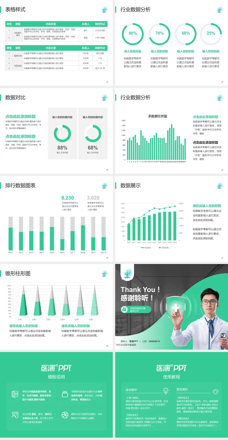 广州市从化区中医医院医疗知识普及PPT模板4:3格式幻灯片预览图5