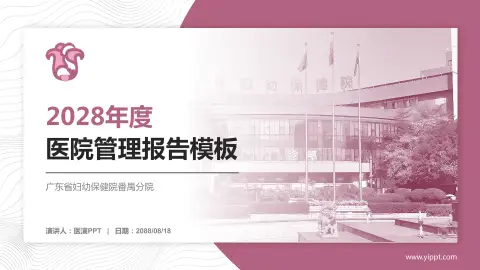 广东省妇幼保健院番禺分院医院管理报告PPT模板