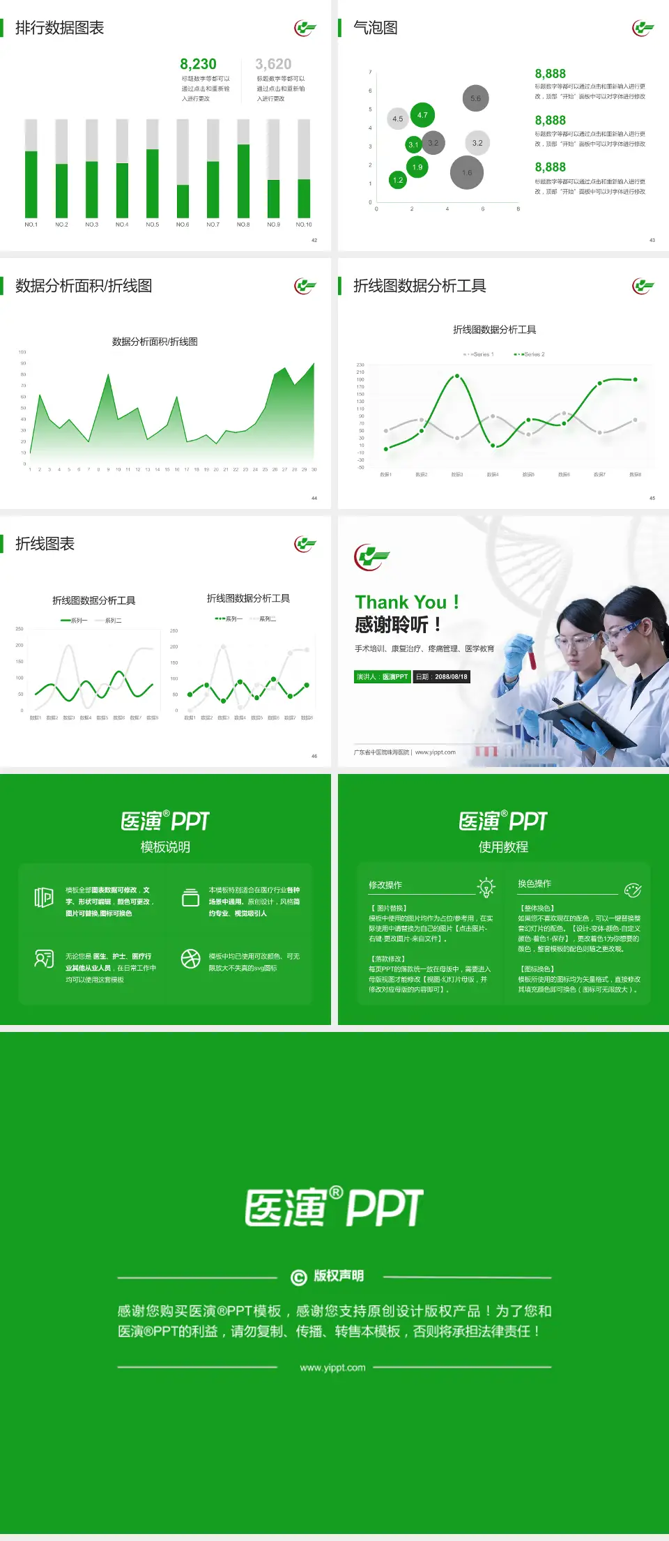 广东省中医院珠海医院科研成果展示PPT模板4:3格式幻灯片预览图6