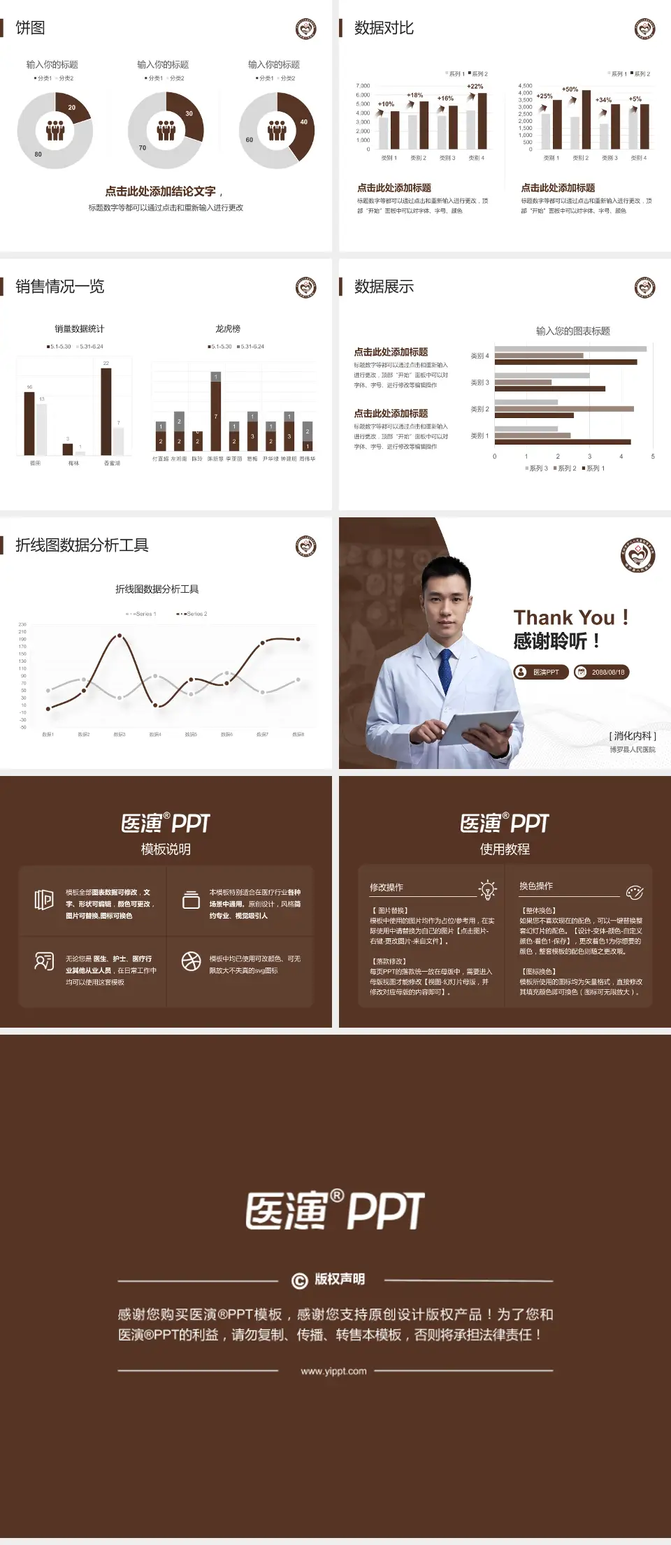 博罗县人民医院病例分享与讨论PPT模板4:3格式幻灯片预览图4