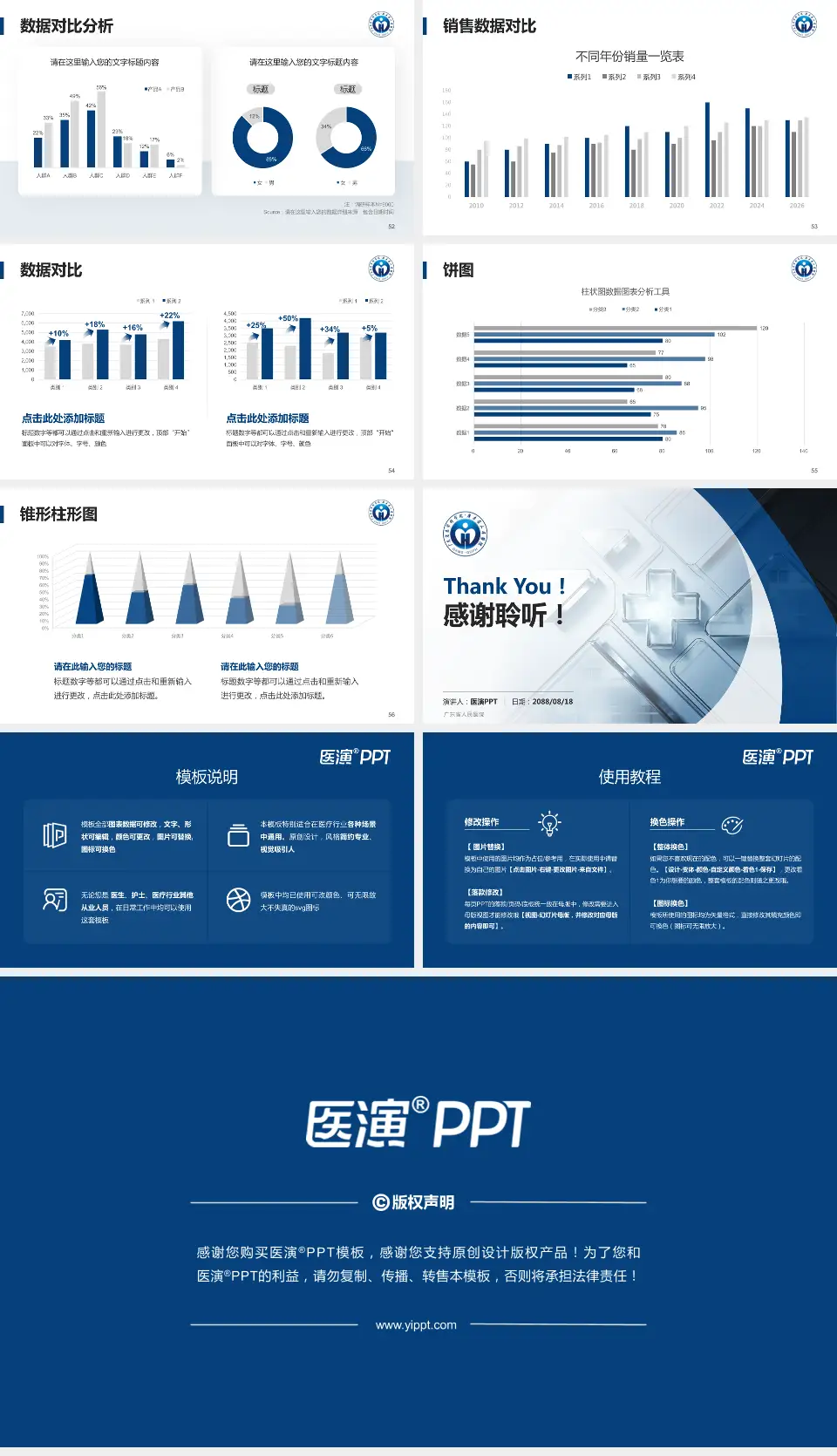 广东省人民医院医疗行业比赛专用PPT模板16:9格式幻灯片预览图7