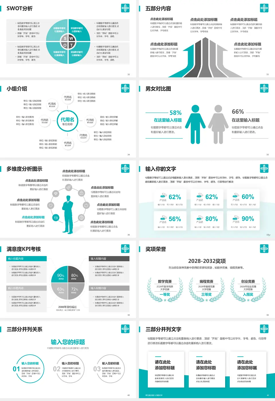 广东祈福医院医疗行业比赛专用PPT模板16:9格式幻灯片预览图5