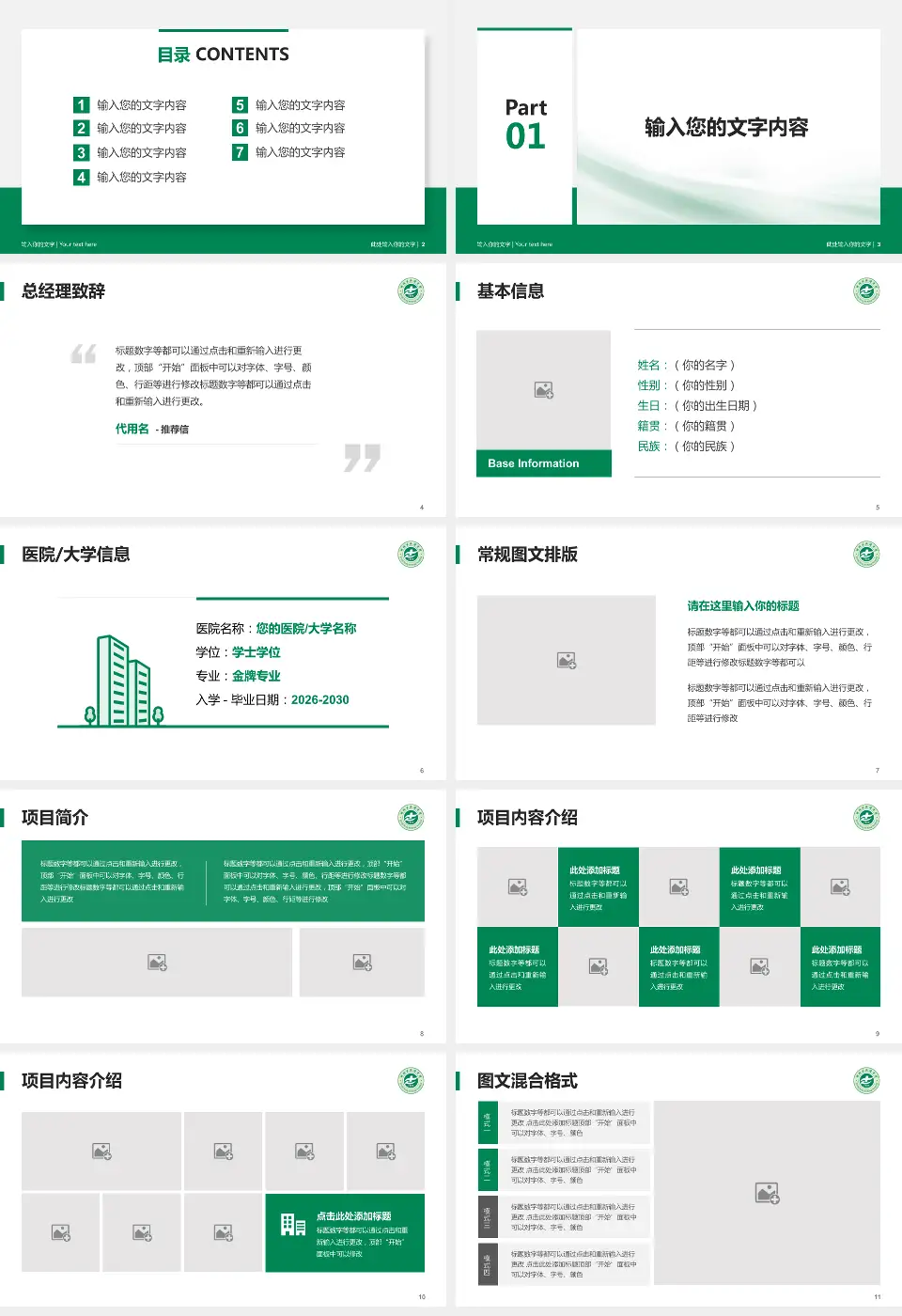 增城市新塘医院个人求职应聘简历PPT模板16:9格式幻灯片预览图2