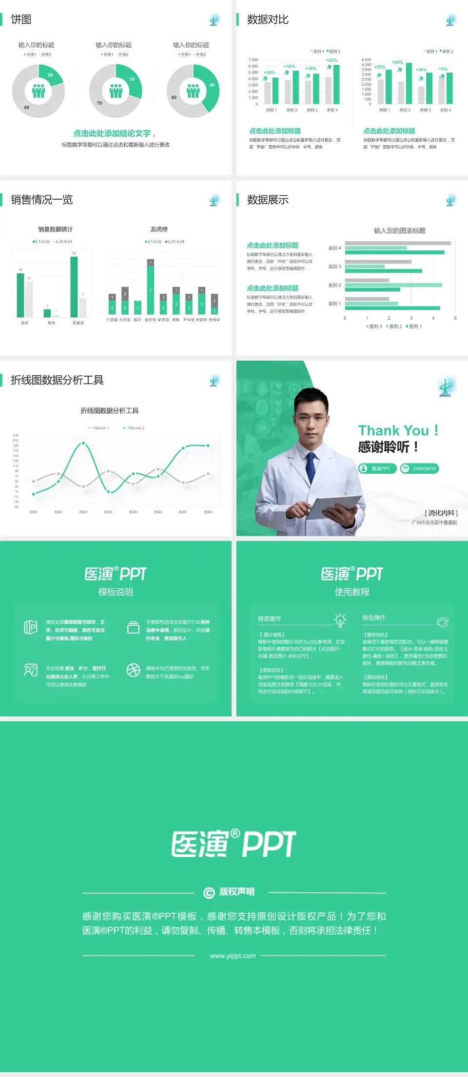 广州市从化区中医医院病例分享与讨论PPT模板4:3格式幻灯片预览图4