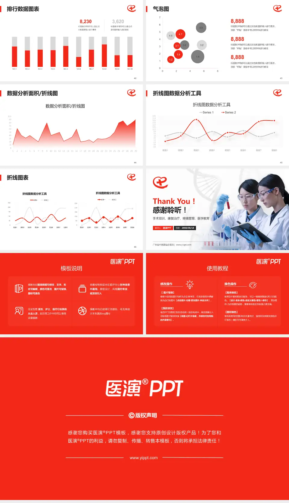 广东省中西医结合医院科研成果展示PPT模板16:9格式幻灯片预览图6
