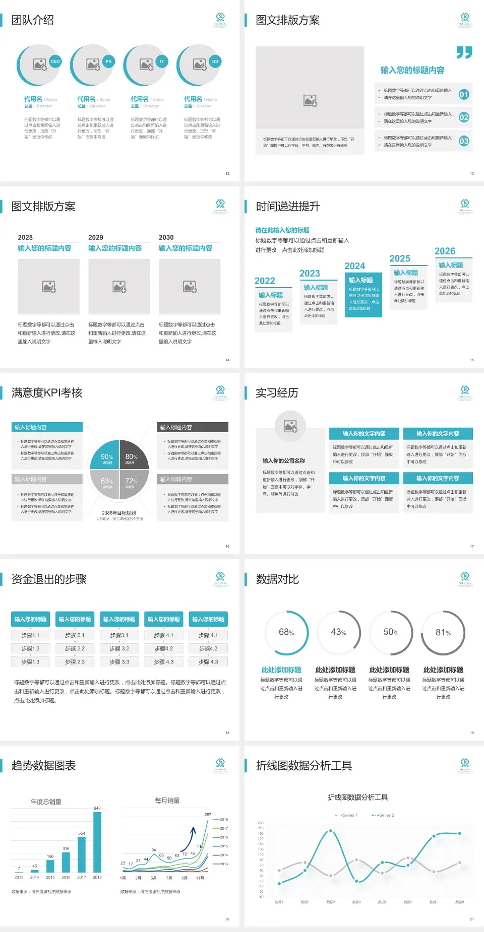 广州复大肿瘤医院培训与教育PPT模板4:3格式幻灯片预览图3