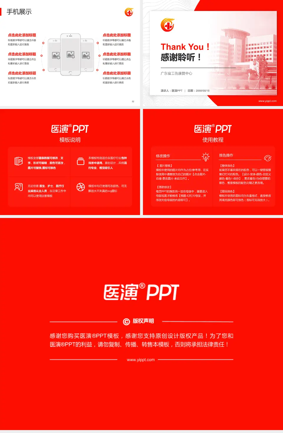 广东省工伤康复中心医院管理报告PPT模板4:3格式幻灯片预览图7