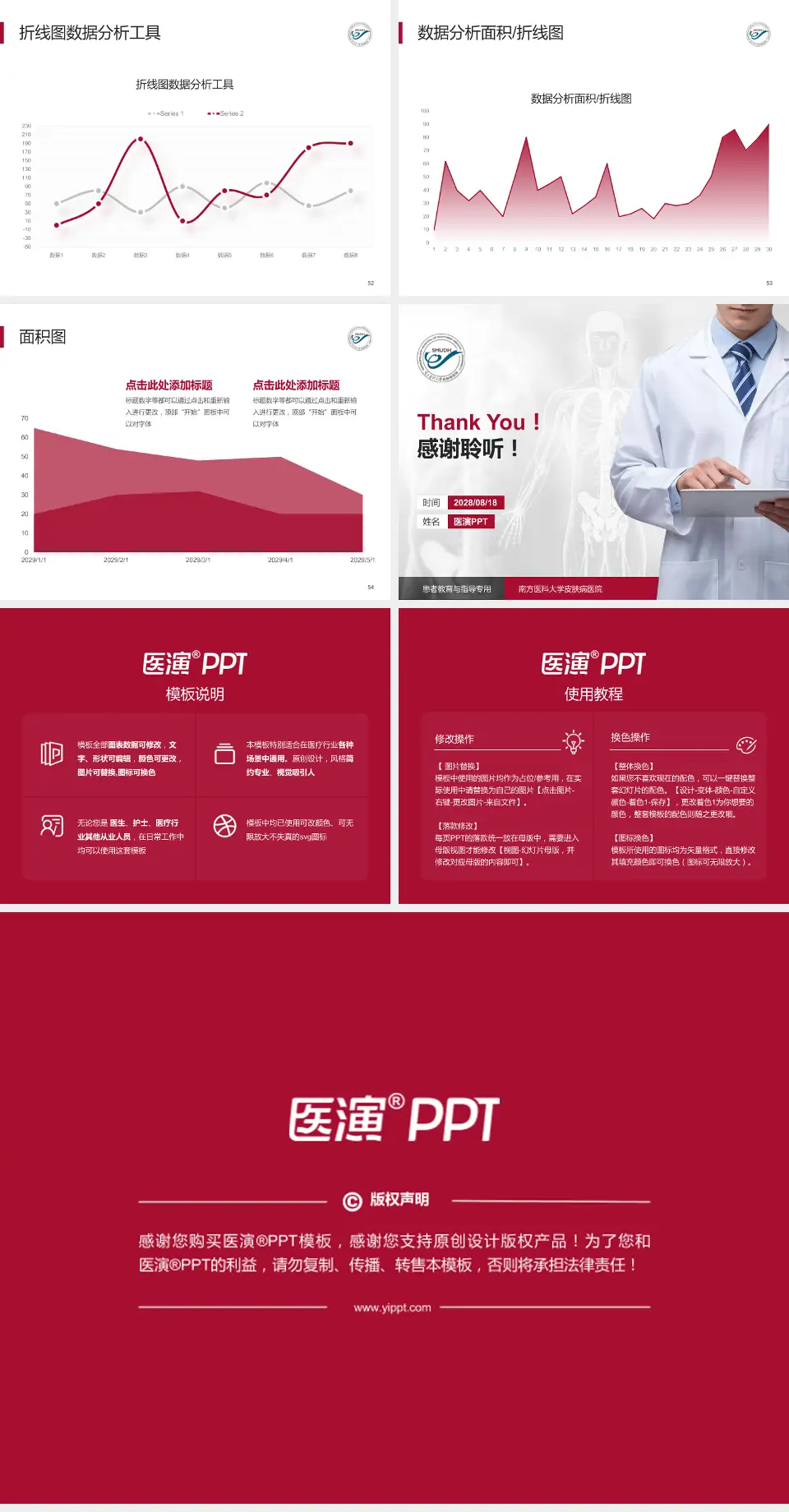 南方医科大学皮肤病医院患者教育与指导PPT模板4:3格式幻灯片预览图7