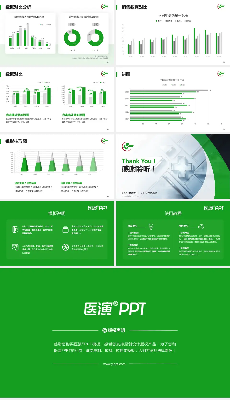广东省中医院二沙岛分院医疗行业比赛专用PPT模板16:9格式幻灯片预览图7