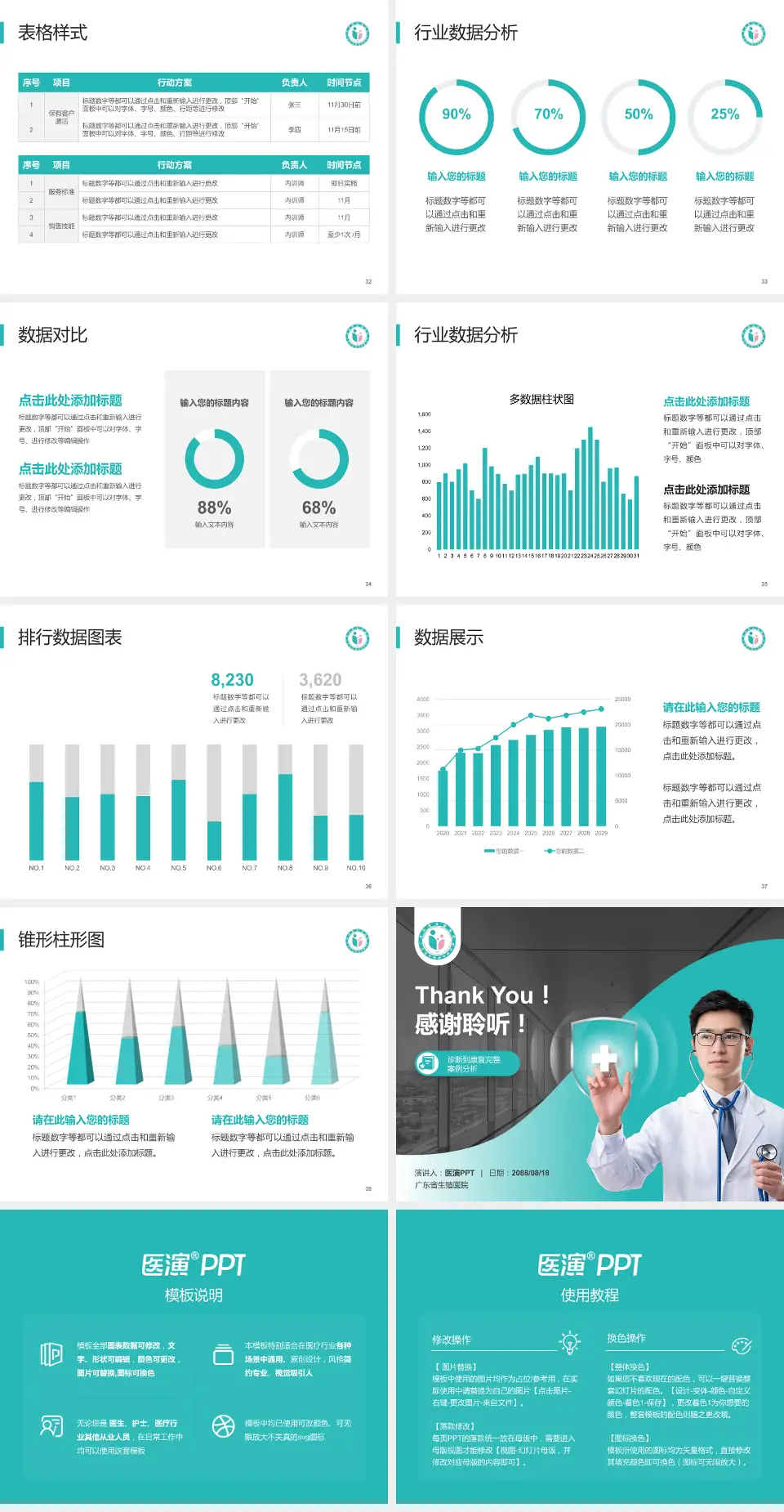 广东省生殖医院医疗知识普及PPT模板4:3格式幻灯片预览图5