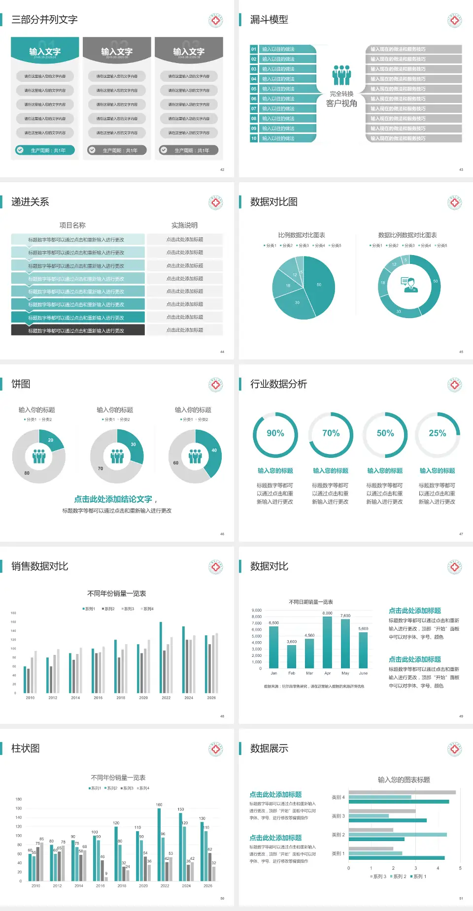 广州东仁医院患者教育与指导PPT模板4:3格式幻灯片预览图6