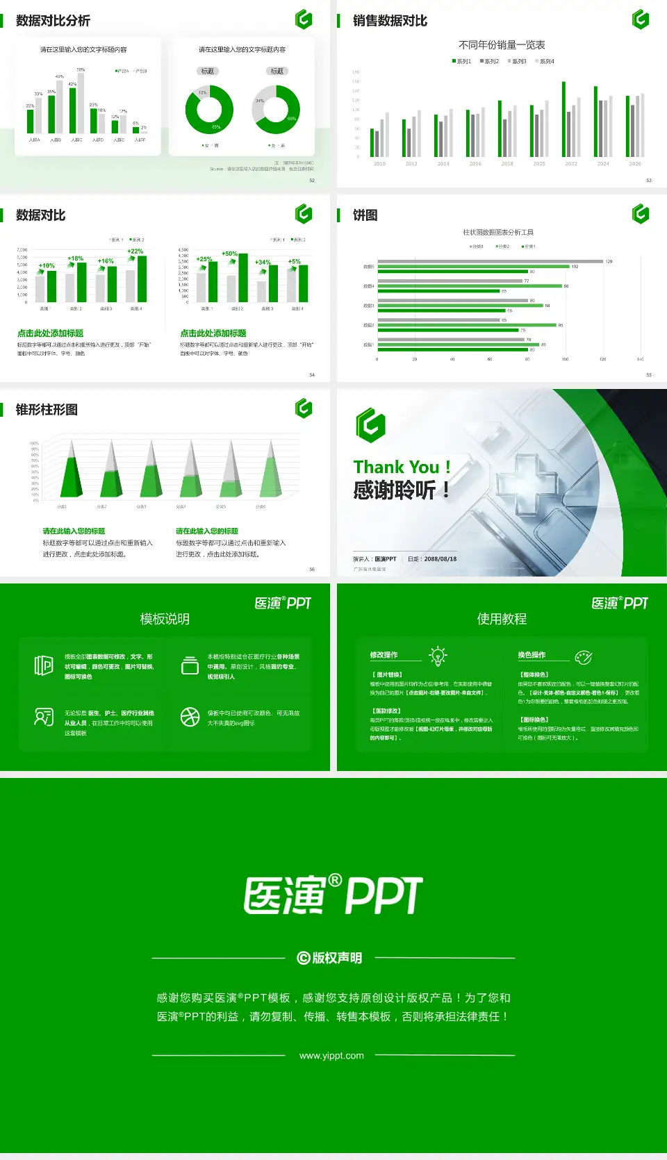 广东省水电医院医疗行业比赛专用PPT模板16:9格式幻灯片预览图7