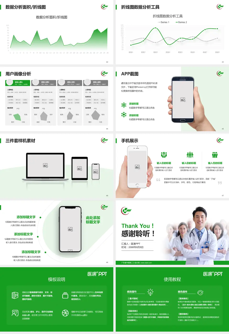 广东省中医院二沙岛分院科室介绍与推广PPT模板16:9格式幻灯片预览图6