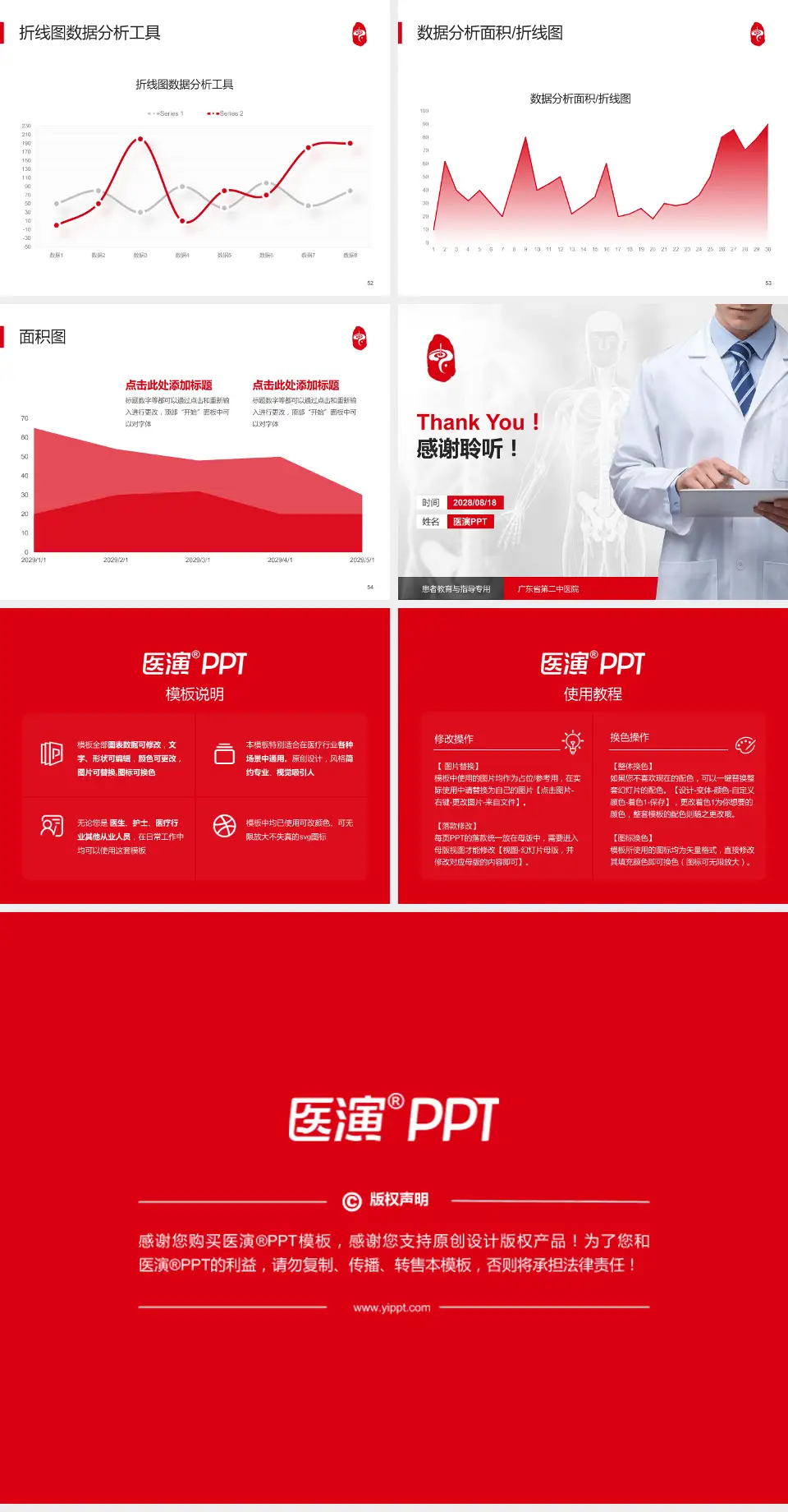 广东省第二中医院患者教育与指导PPT模板4:3格式幻灯片预览图7