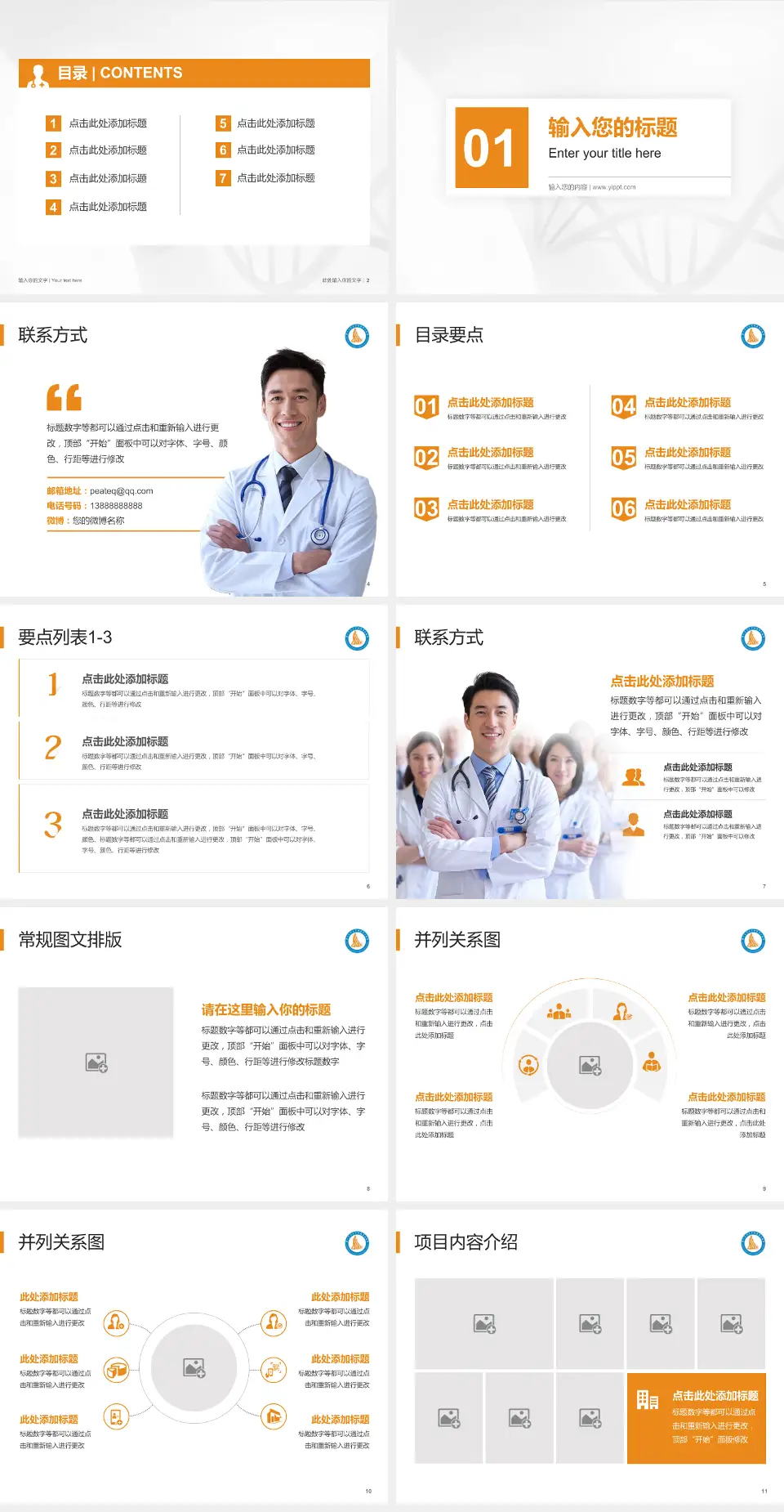 广州医科大学附属第二医院科室介绍与推广PPT模板4:3格式幻灯片预览图2