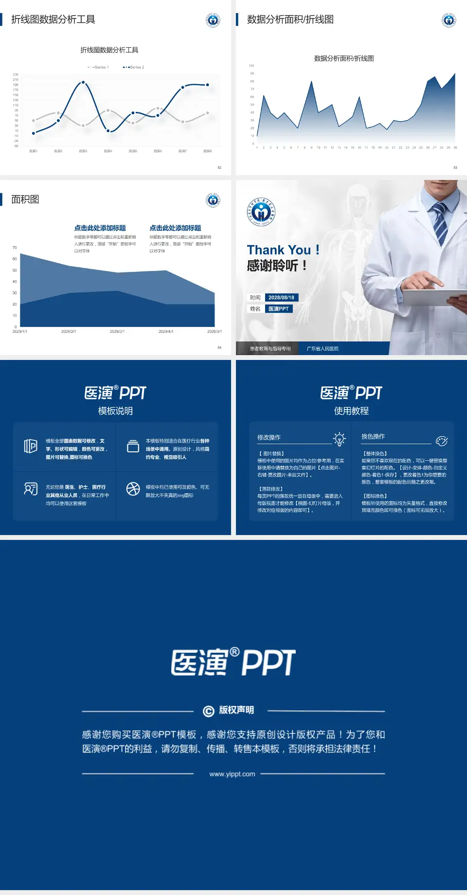 广东省人民医院患者教育与指导PPT模板4:3格式幻灯片预览图7