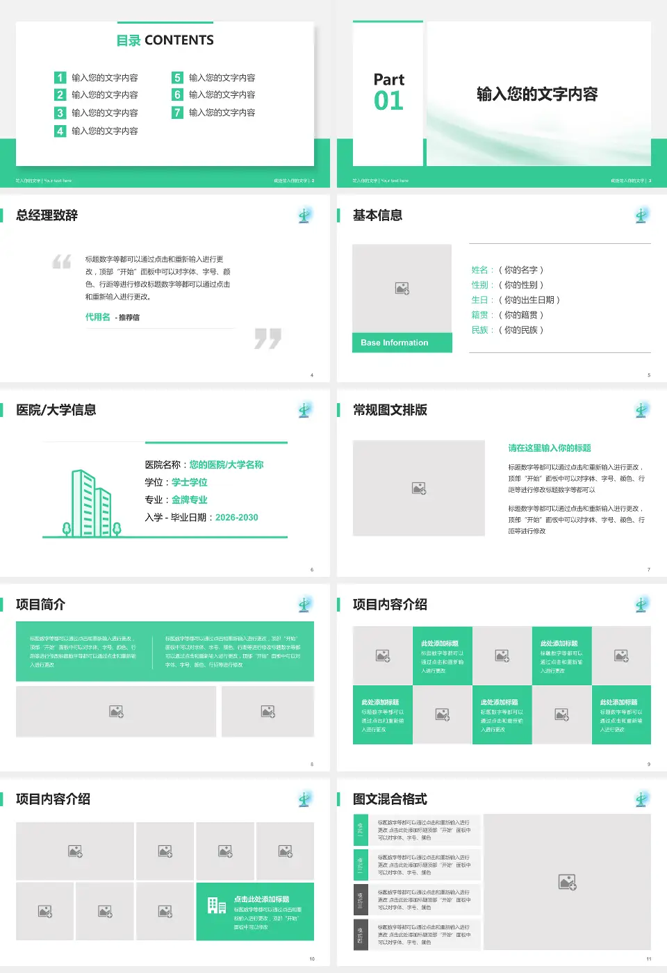 广州市从化区中医医院个人求职应聘简历PPT模板16:9格式幻灯片预览图2
