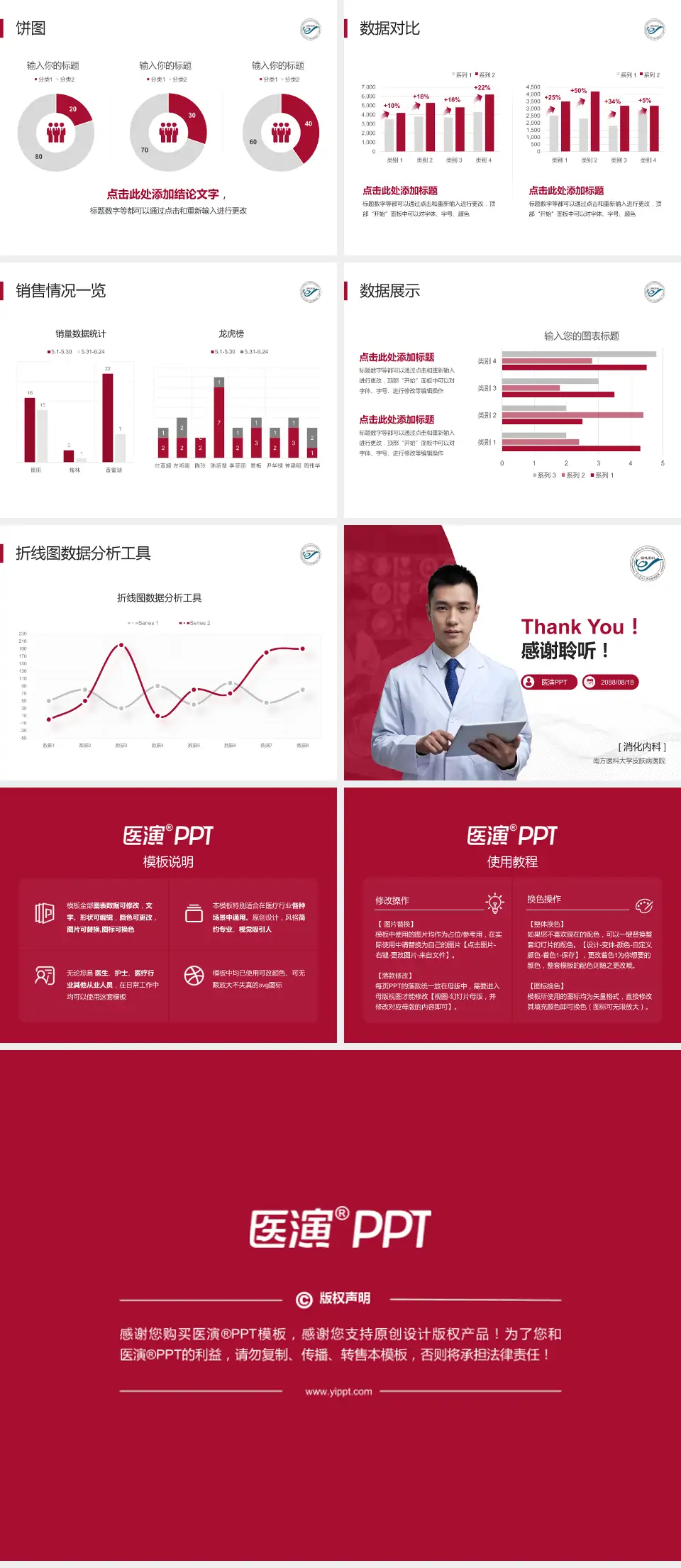 南方医科大学皮肤病医院病例分享与讨论PPT模板4:3格式幻灯片预览图4