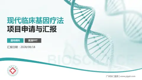 广州东仁医院项目申请与汇报PPT模板