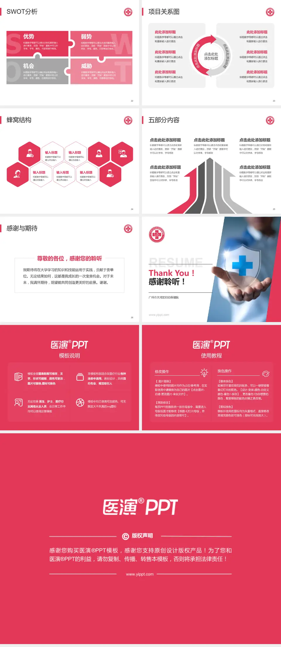 广州市天河区妇幼保健院个人求职应聘简历PPT模板4:3格式幻灯片预览图4