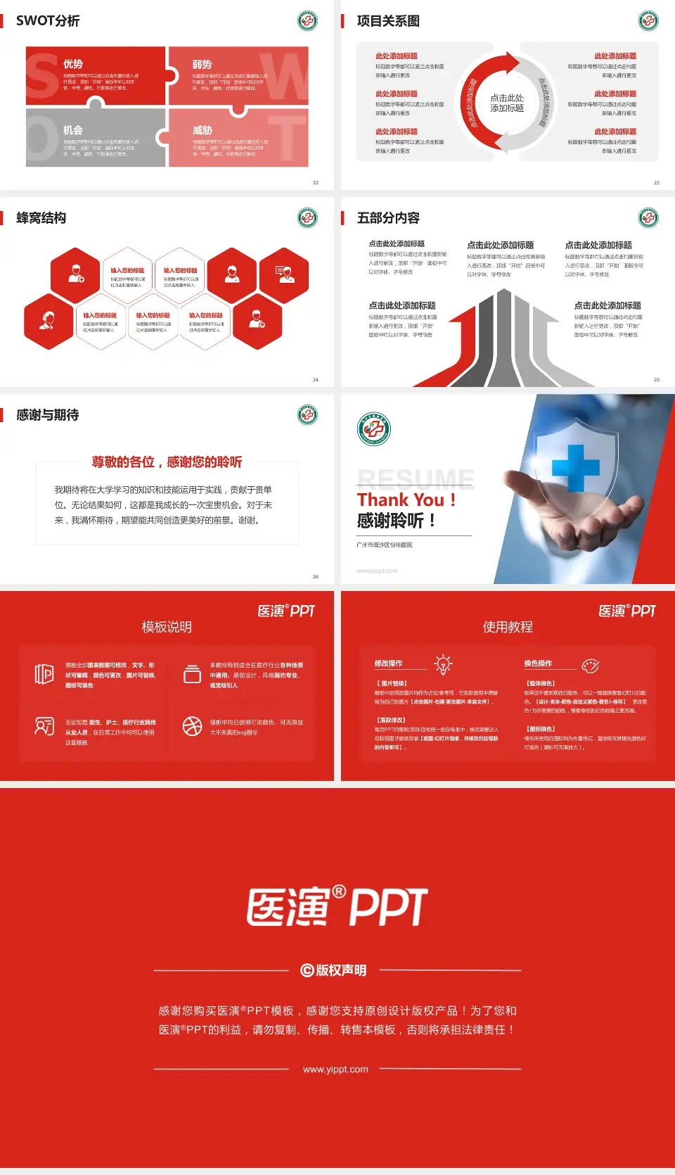 广州市南沙区榄核医院个人求职应聘简历PPT模板16:9格式幻灯片预览图4