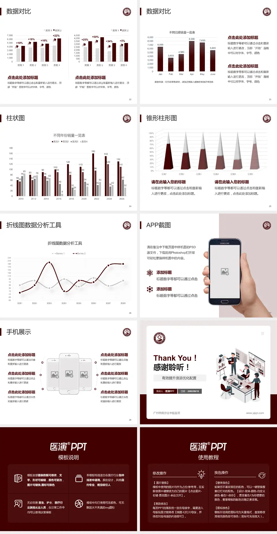 广州市南沙区中医医院财务与预算报告PPT模板4:3格式幻灯片预览图4
