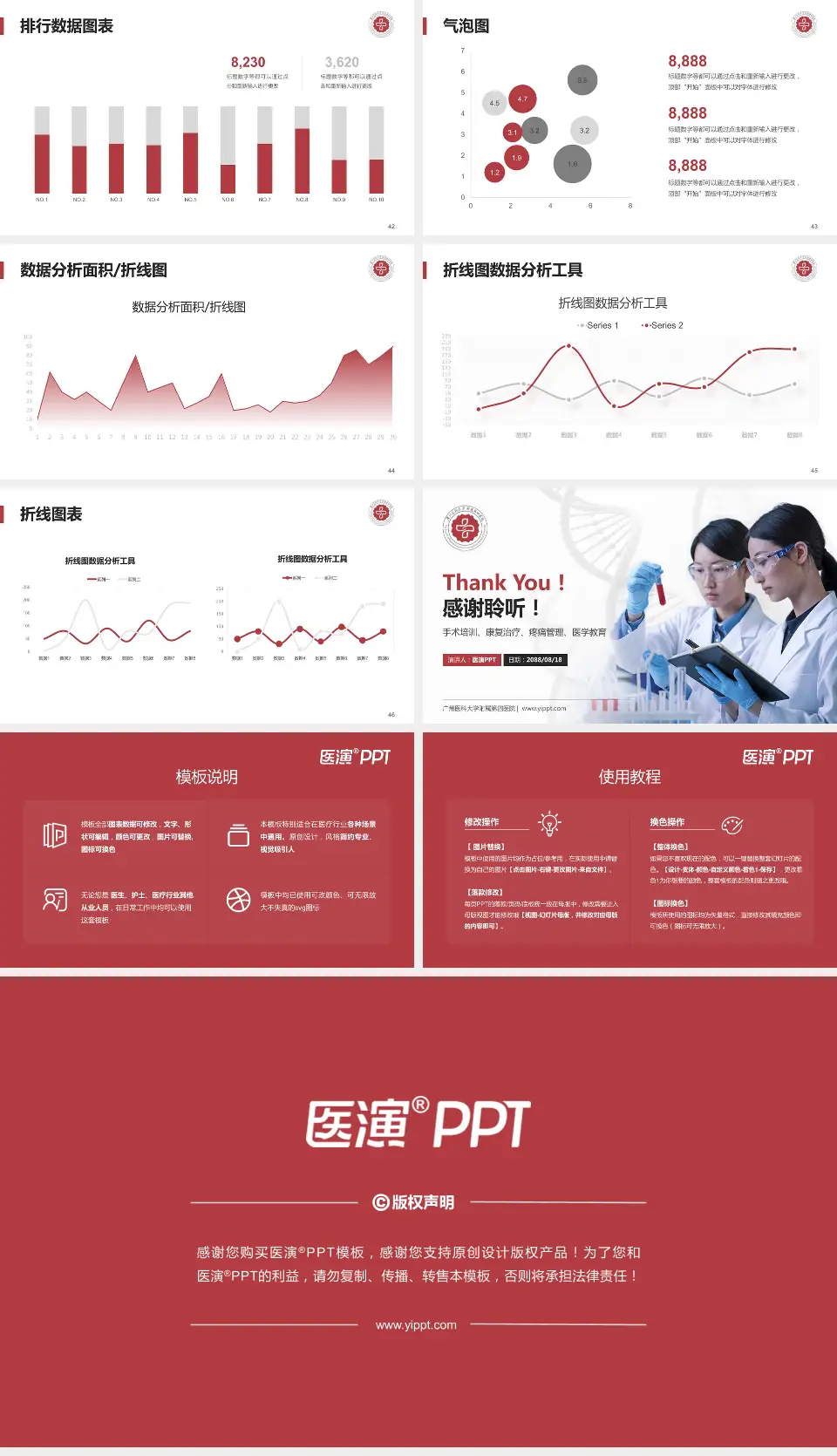 广州医科大学附属第四医院科研成果展示PPT模板16:9格式幻灯片预览图6