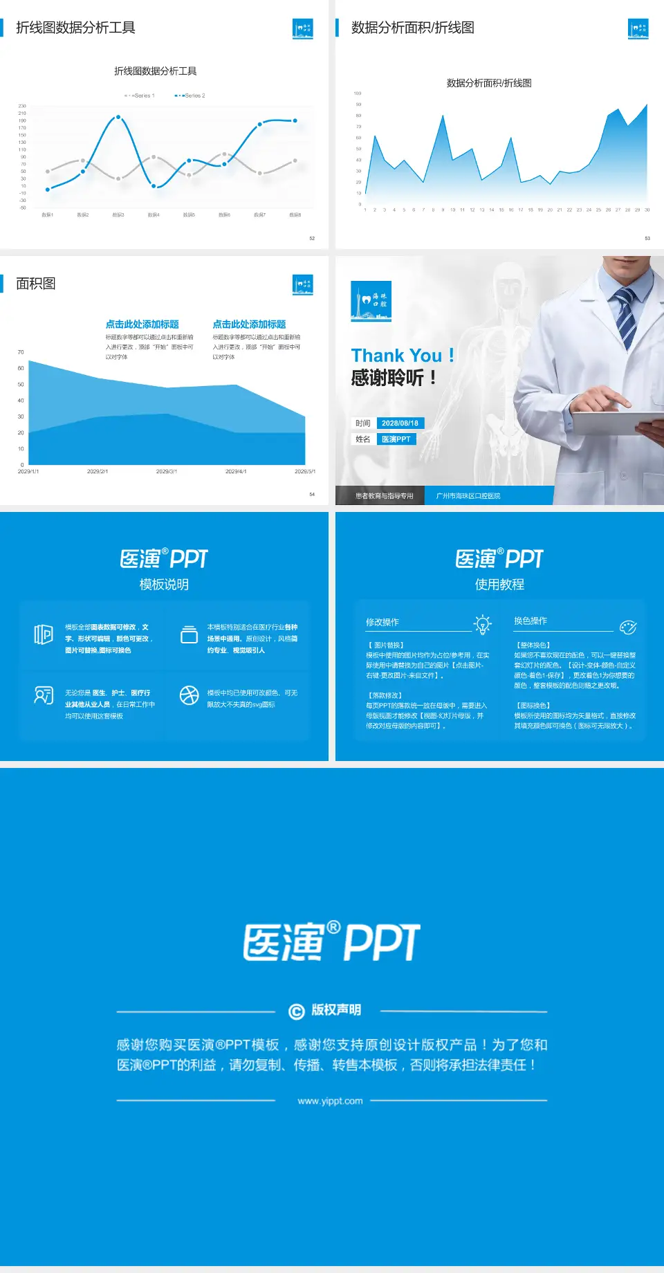 广州市海珠区口腔医院患者教育与指导PPT模板4:3格式幻灯片预览图7