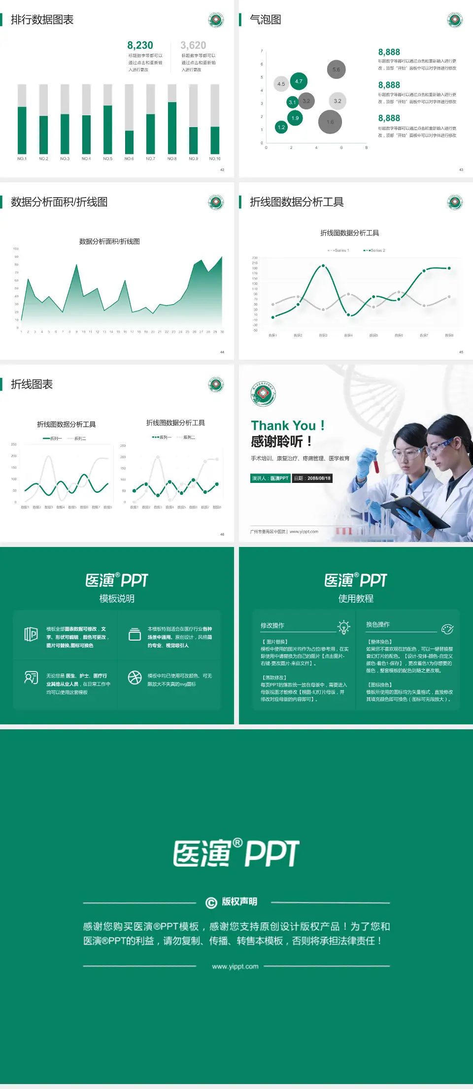 广州市番禺区中医院科研成果展示PPT模板4:3格式幻灯片预览图6