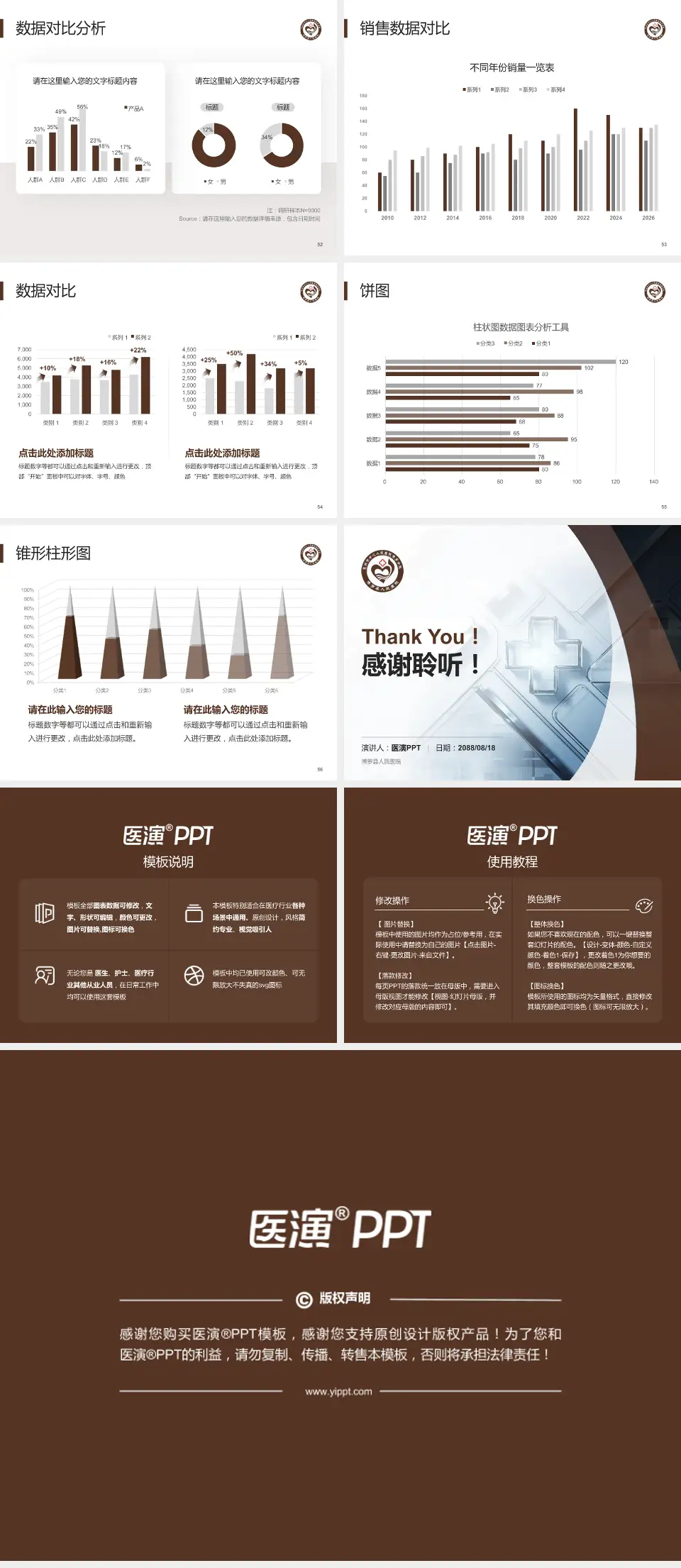 博罗县人民医院医疗行业比赛专用PPT模板4:3格式幻灯片预览图7