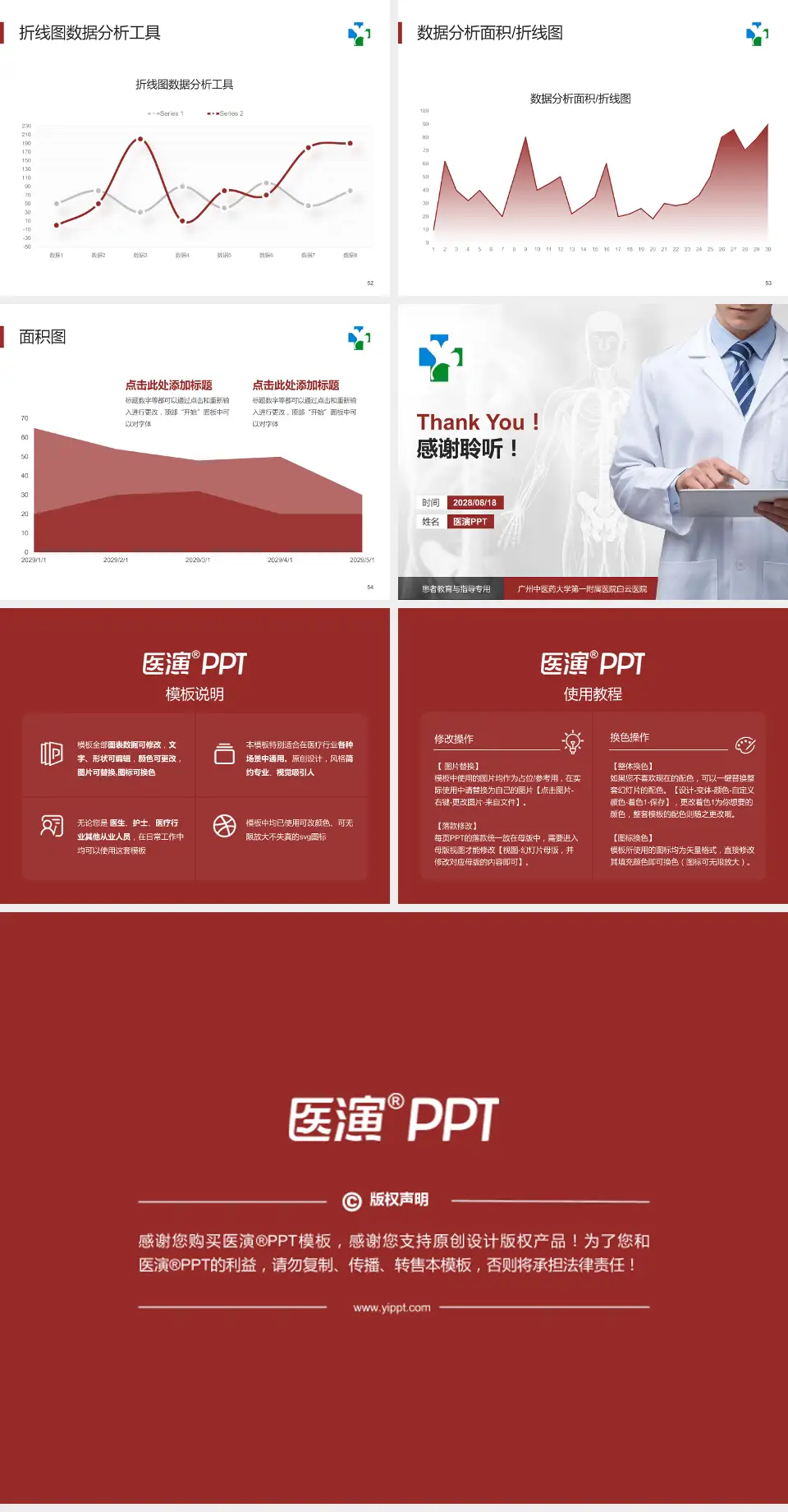 广州中医药大学第一附属医院白云医院患者教育与指导PPT模板4:3格式幻灯片预览图7