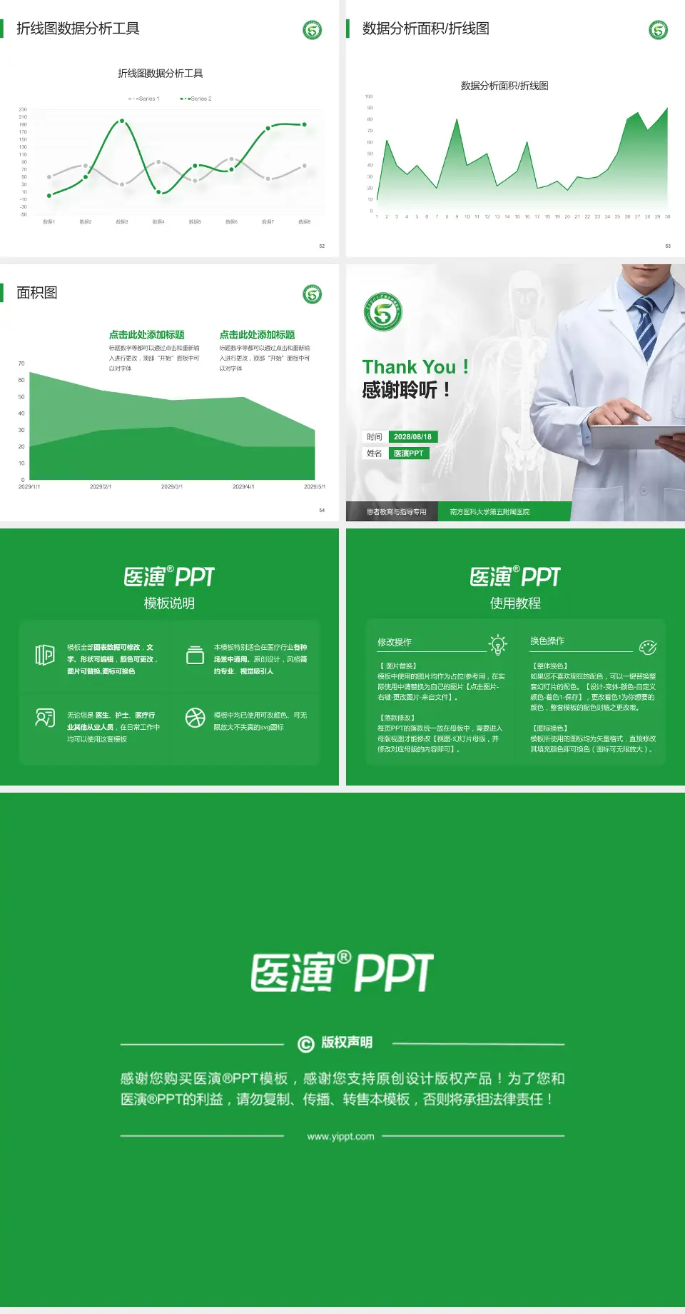 南方医科大学第五附属医院患者教育与指导PPT模板4:3格式幻灯片预览图7