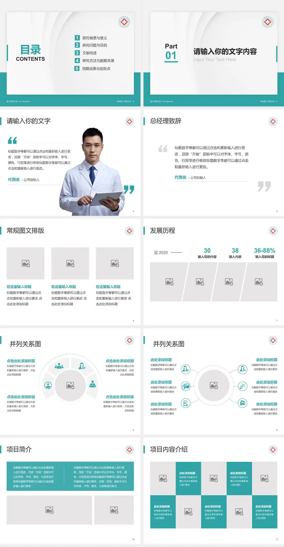 广州东仁医院医院管理报告PPT模板4:3格式幻灯片预览图2