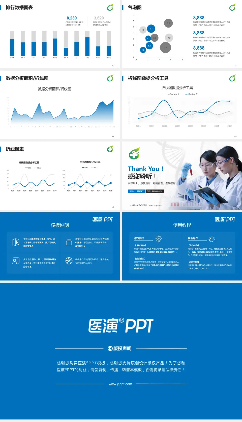 广东省第一荣军优抚医院科研成果展示PPT模板16:9格式幻灯片预览图6