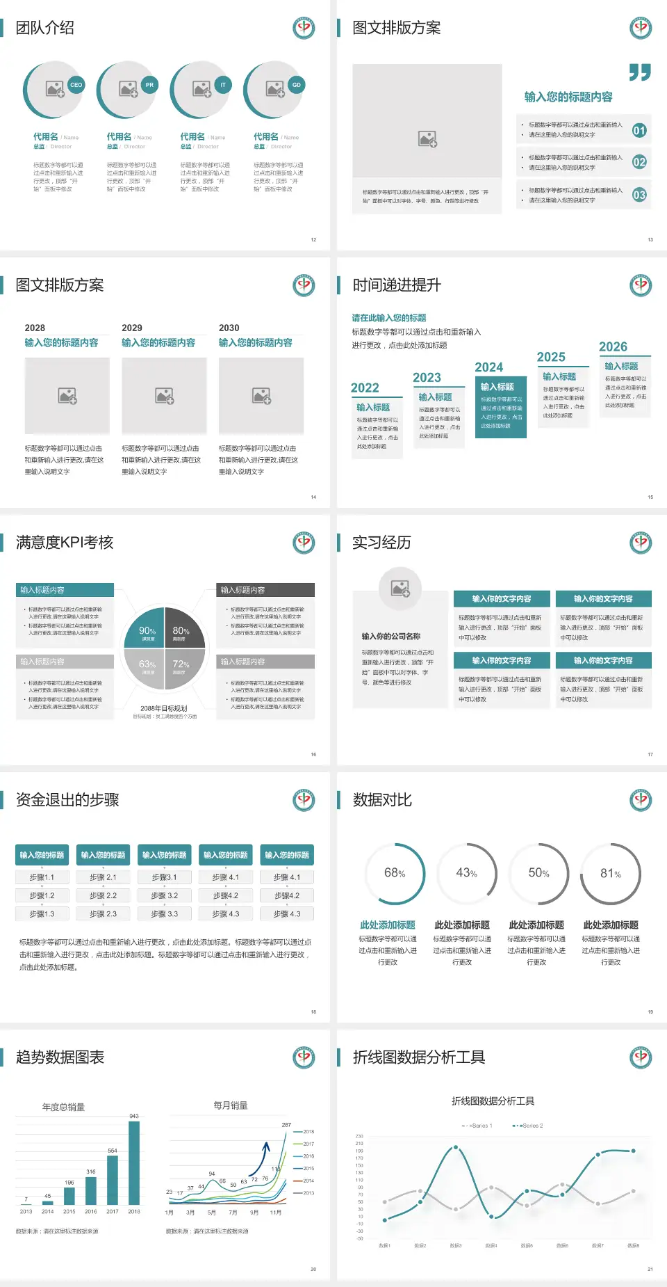 广州市增城区中医医院培训与教育PPT模板4:3格式幻灯片预览图3