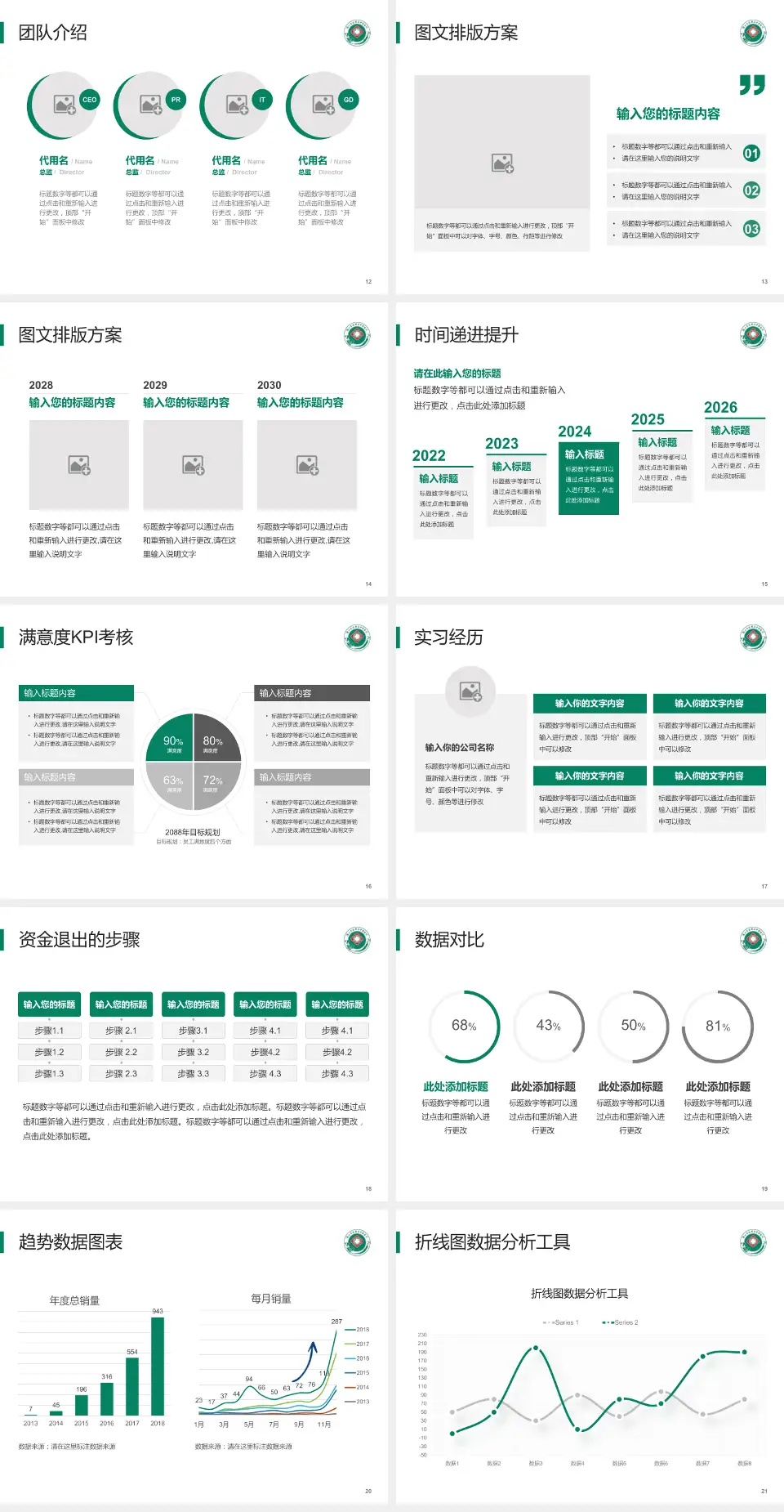 广州市番禺区中医院培训与教育PPT模板4:3格式幻灯片预览图3