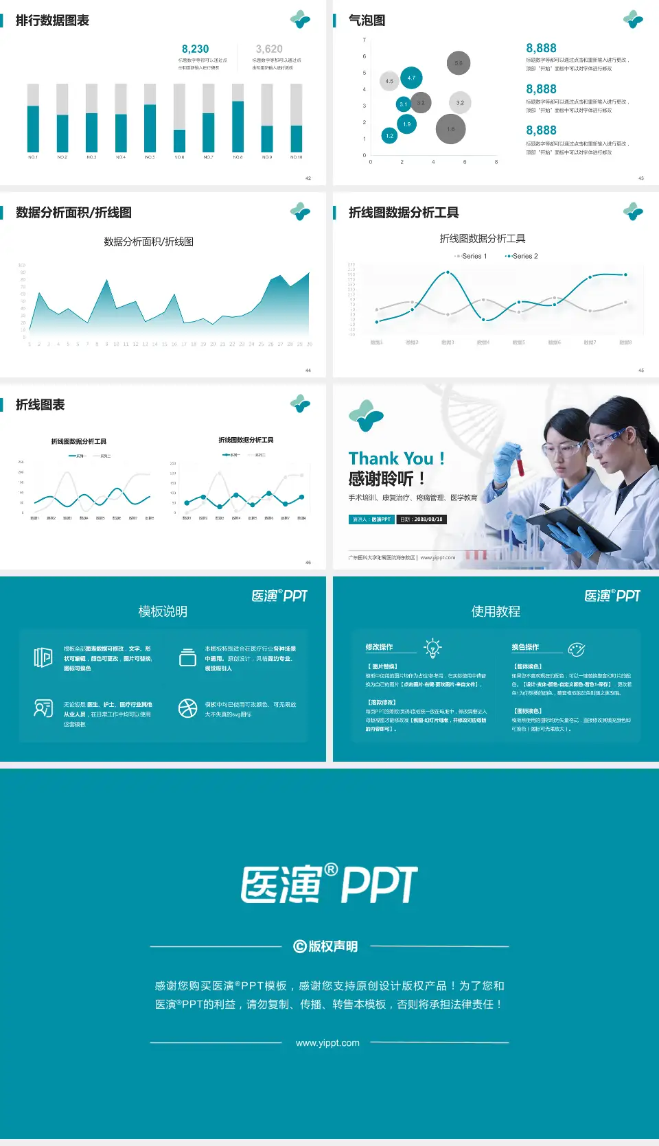 广东医科大学附属医院海东院区科研成果展示PPT模板16:9格式幻灯片预览图6