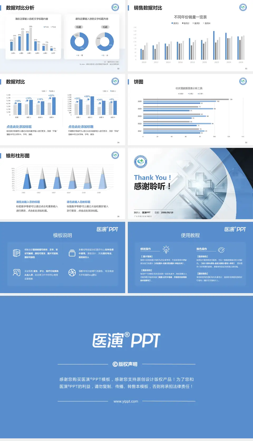 广州市南沙区东涌医院医疗行业比赛专用PPT模板16:9格式幻灯片预览图7