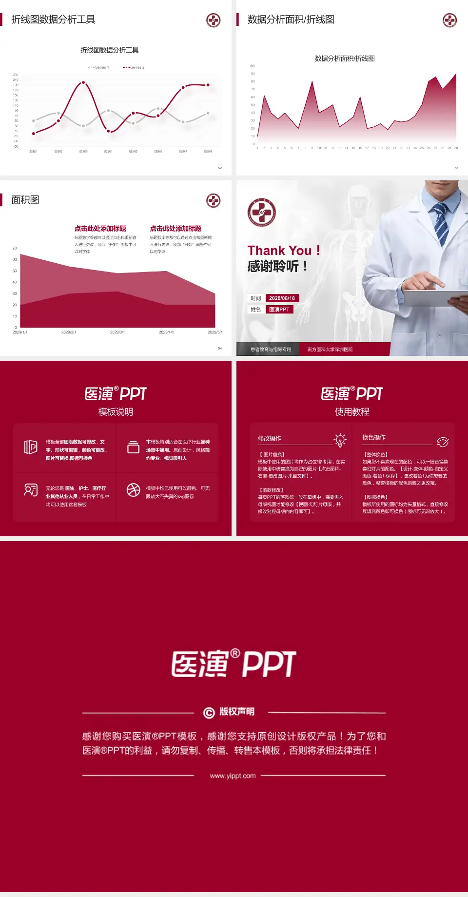 南方医科大学深圳医院患者教育与指导PPT模板4:3格式幻灯片预览图7