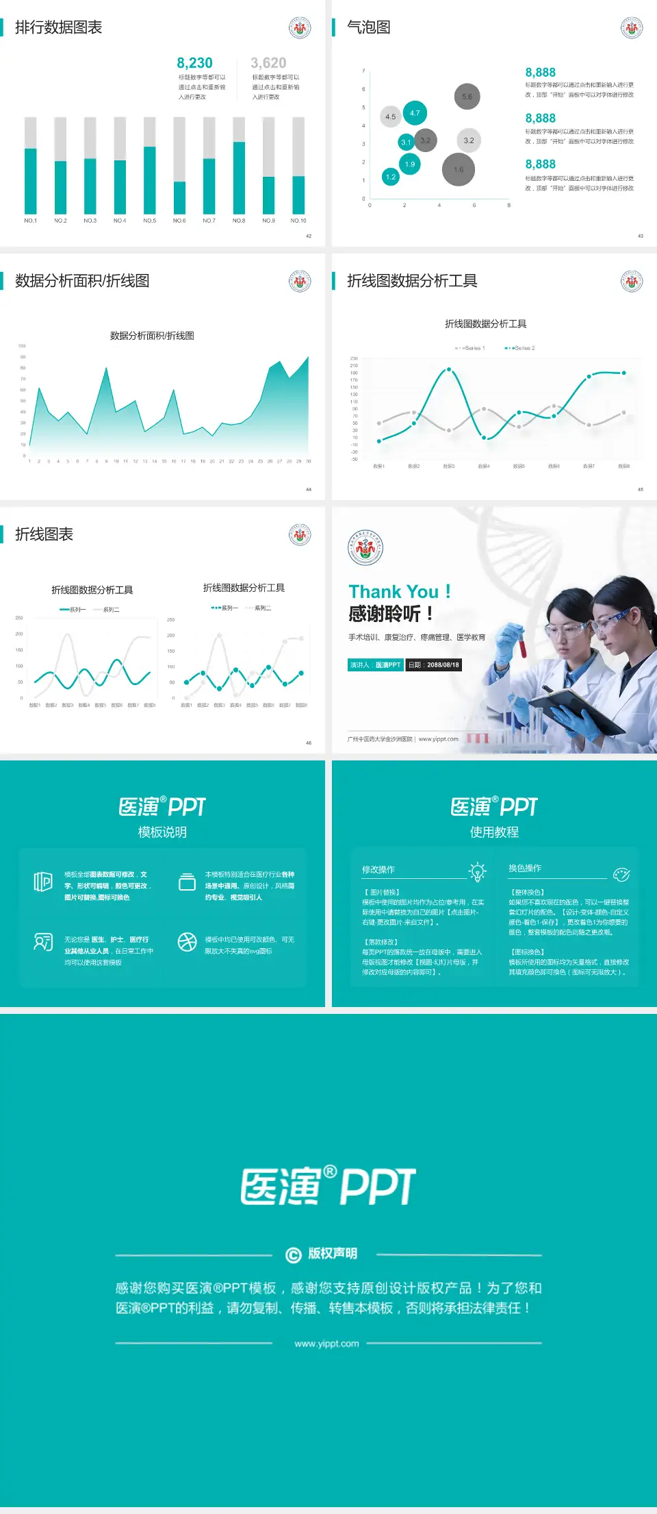 广州中医药大学金沙洲医院科研成果展示PPT模板4:3格式幻灯片预览图6