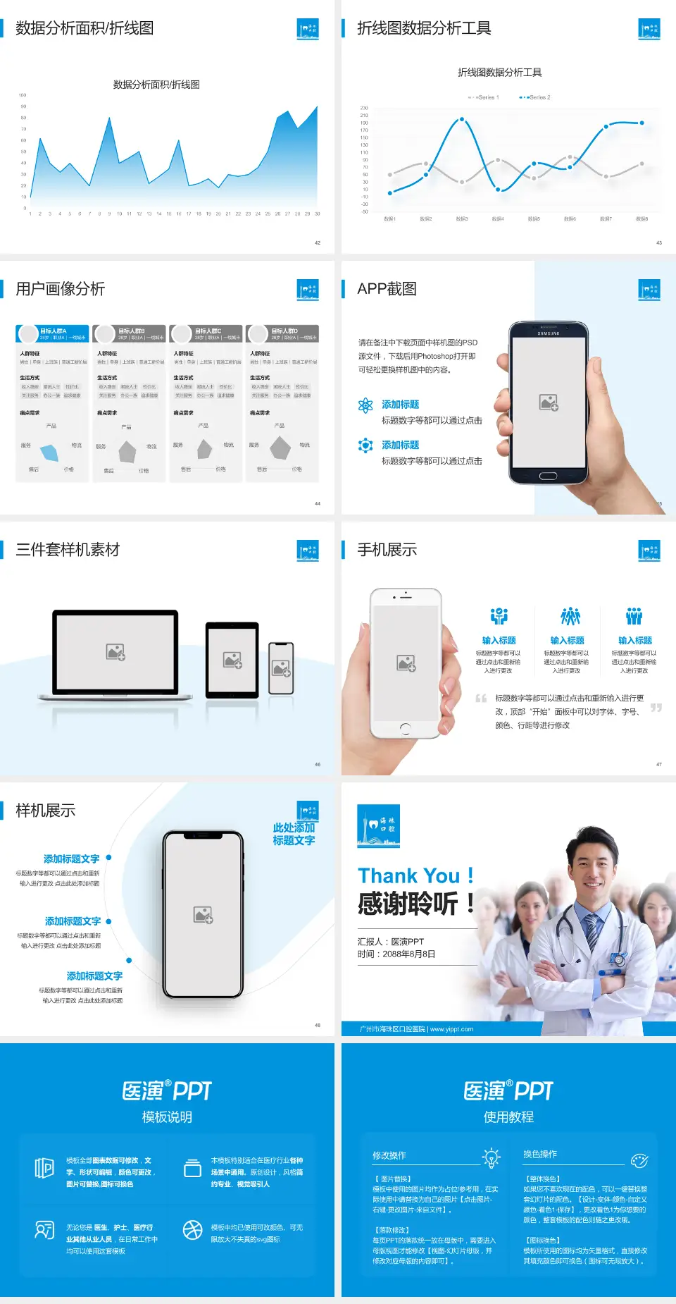 广州市海珠区口腔医院科室介绍与推广PPT模板4:3格式幻灯片预览图6