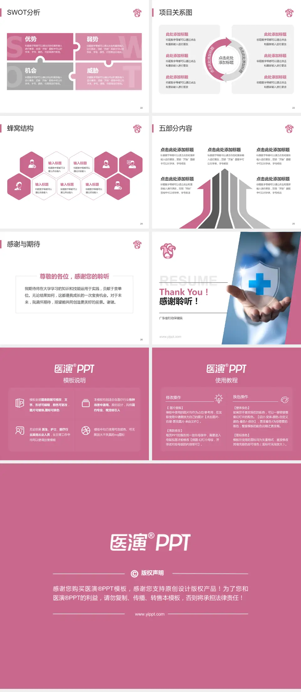 广东省妇幼保健院个人求职应聘简历PPT模板4:3格式幻灯片预览图4